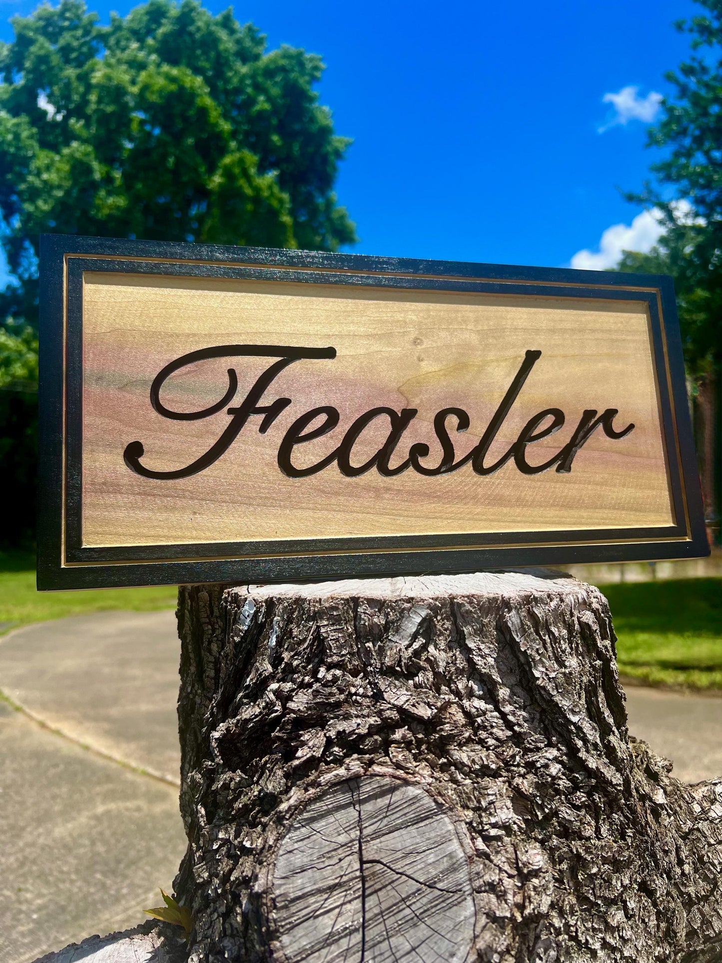 Custom Wooden Name Sign, Personalized Engraved Wood Wall Decor, Home, Office, Wedding or Gift
