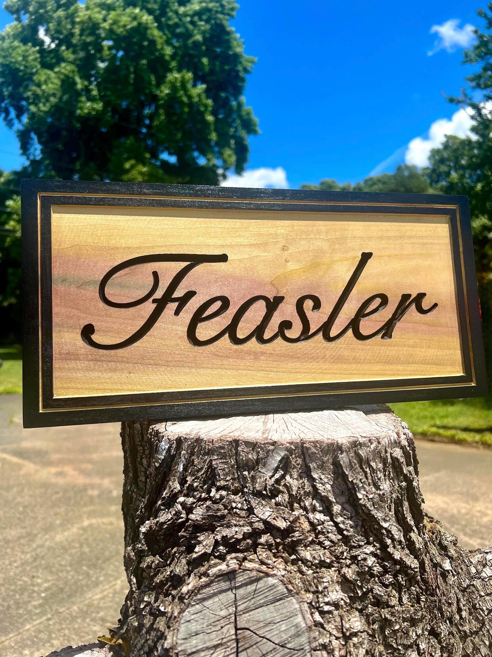 Custom Wooden Name Sign, Personalized Engraved Wood Wall Decor, Home, Office, Wedding or Gift