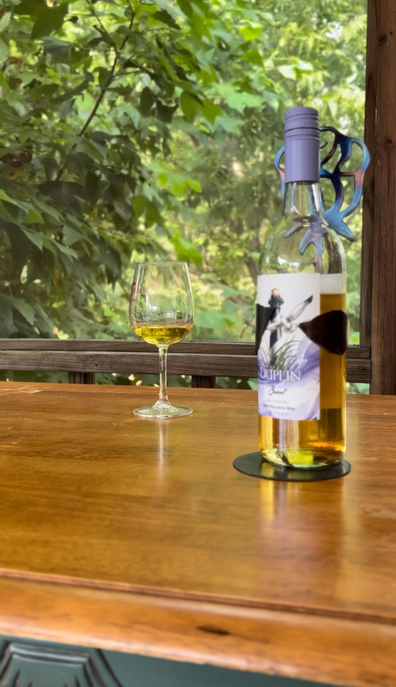 Handmade Steel Rose Wine Bottle Holder: Romantic Metal Art Decor