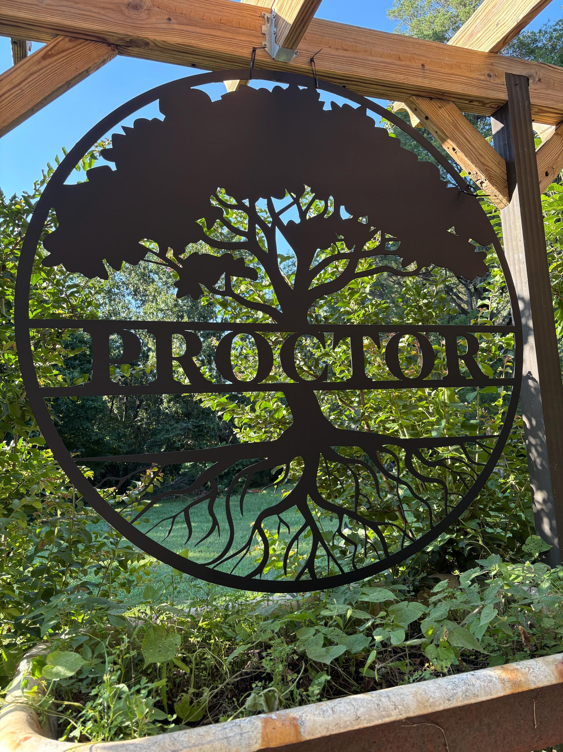 Custom Metal Family Tree Name Sign: Personalized Outdoor/Indoor Wall Decor