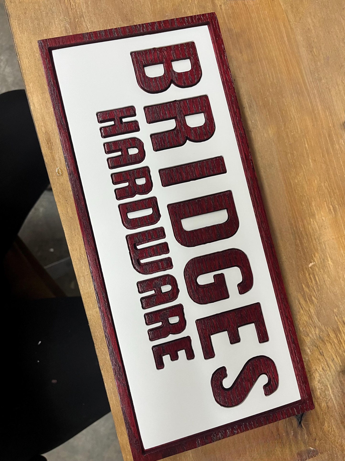 Custom Metal-Wood Layered Sign, Personalized Names or Words, Two-Tone Wall Décor
