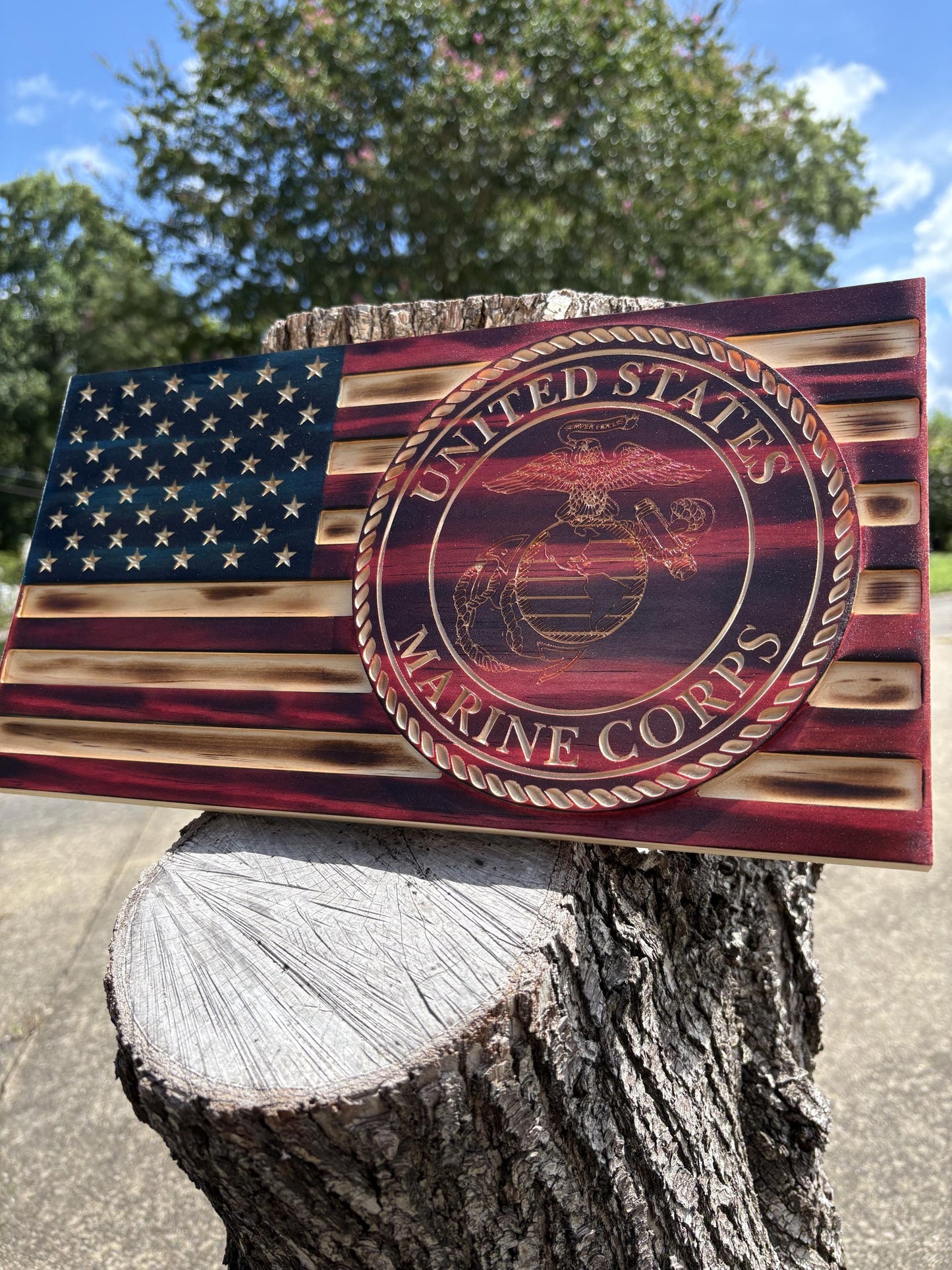 Bulk Custom Wooden Military Flags, Personalized Engraved Name, U.S. Armed Forces, Wall Plaque, Army, Navy, Marine, Air Force, Gifts