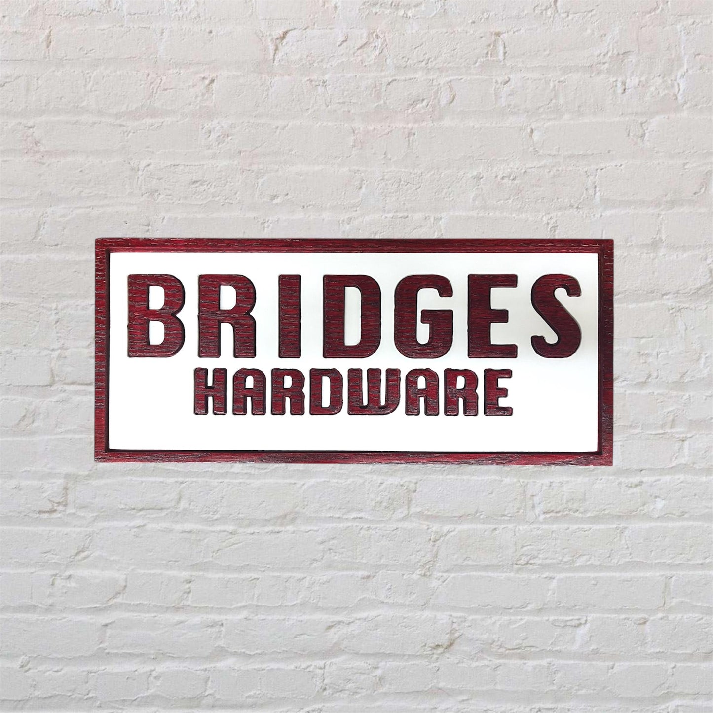 Custom Metal-Wood Layered Sign, Personalized Names or Words, Two-Tone Wall Décor
