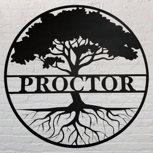 Custom Metal Family Tree Name Sign: Personalized Outdoor/Indoor Wall Decor