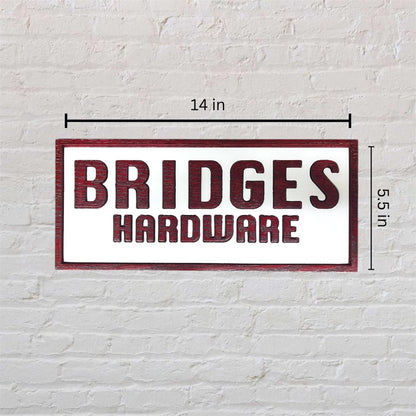 Custom Metal-Wood Layered Sign, Personalized Names or Words, Two-Tone Wall Décor