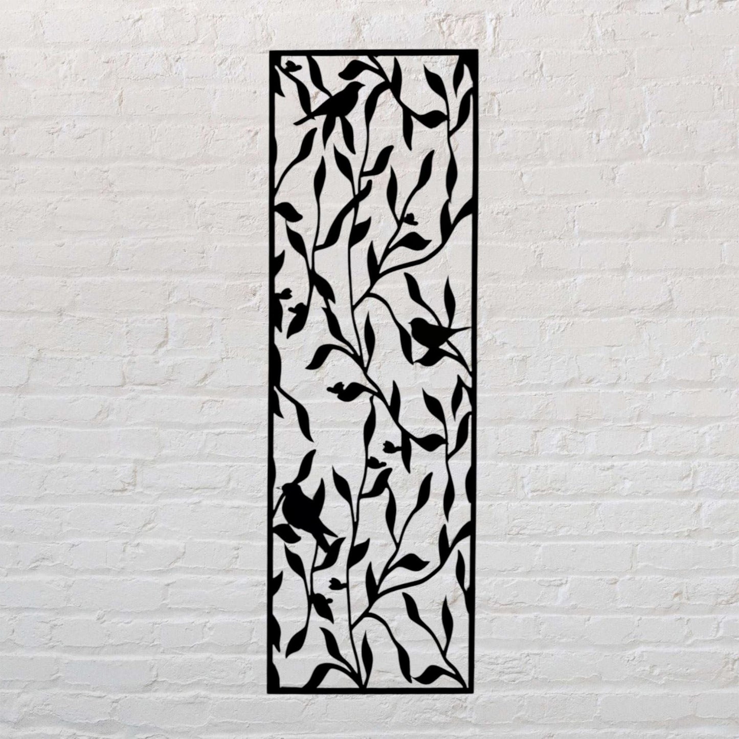 Bird & Vine Metal Privacy Screen: Garden, Patio, Balcony Decor