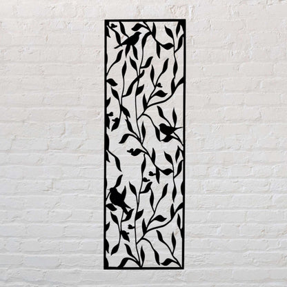 Bird & Vine Metal Privacy Screen: Garden, Patio, Balcony Decor