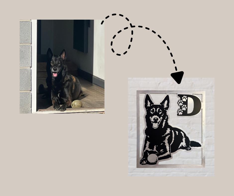 Custom Metal Dog Sign – Personalized Pet Wall Art