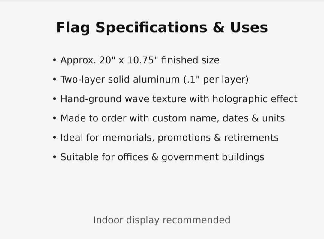 Personalized US Army Aluminum Flag Wall Art – Custom Military Veteran Metal Sign, Patriotic Decor